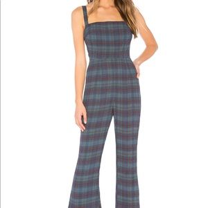 X REVOLVE Lexi Jumpsuit in Blue Plaid